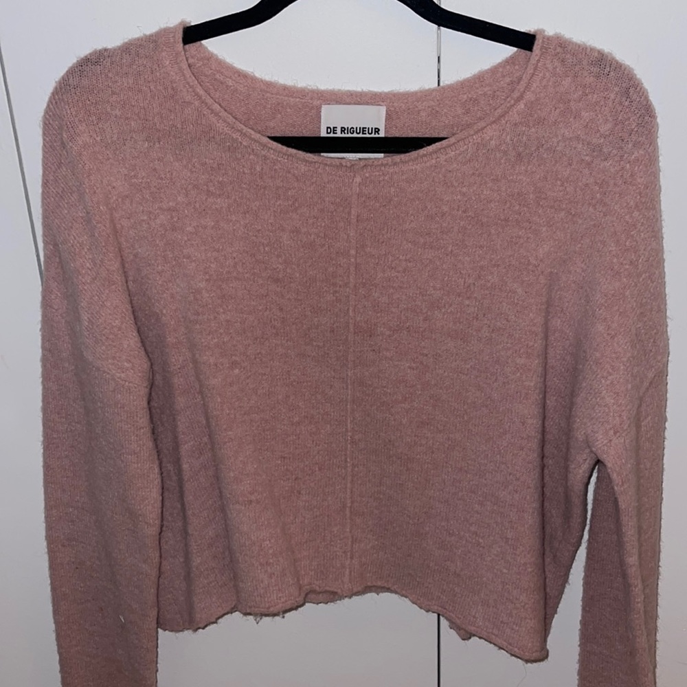 Soft Pink Mauve Sweater Long Sleave
